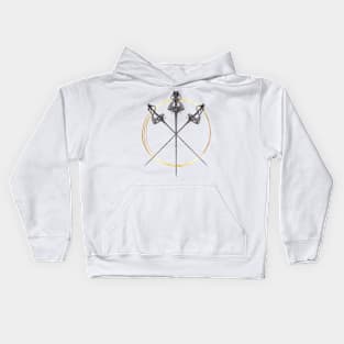 Fencing Gold Duel Swords Kids Hoodie